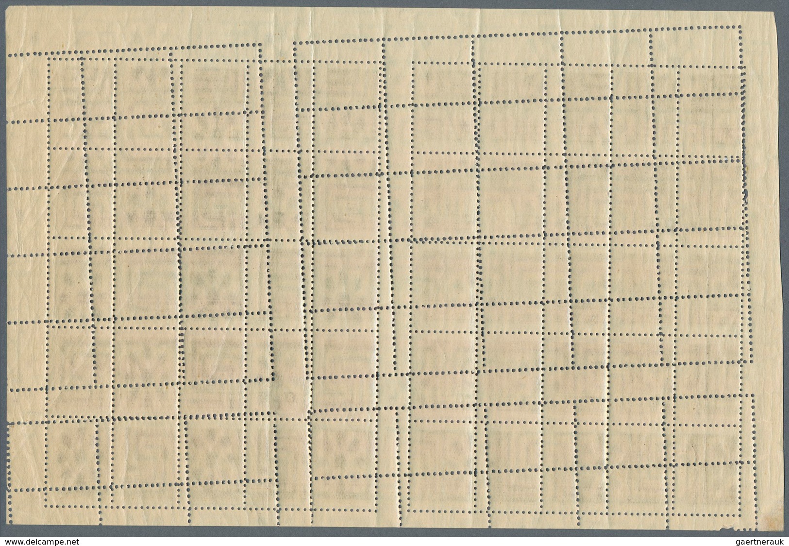 Sowjetunion: 1925: 8 Kop Dark Olive, Complete Sheet Of 2x 25 Stamps, Double Perforation, One Of Them - Briefe U. Dokumente