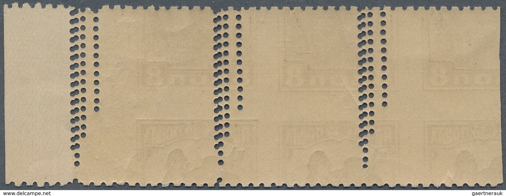 Sowjetunion: 1927, 10th Anniversary Of The October Revolution 8 K., Horizontal Strip Of Three With H - Briefe U. Dokumente