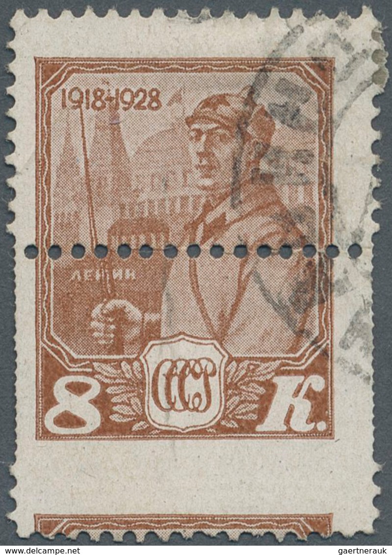 Sowjetunion: 1928, 10th Anniversary Of Red Army, 8kop. Completely Misperforated Due To Shifted Strik - Lettres & Documents