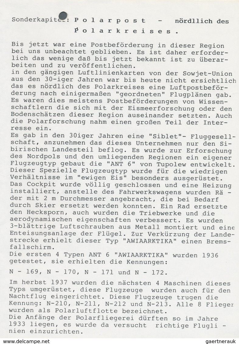 Sowjetunion: 1935 (27.09), LUFTPOST Von X A T A N G A B. Wegen Fehlender R-Zettel Handschriftlich Re - Briefe U. Dokumente