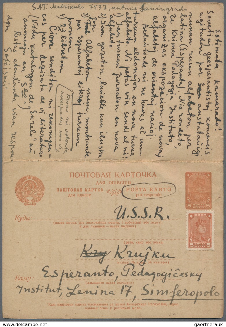 Sowjetunion - Ganzsachen: 1930 Postal Stationery Card Sent From Simferopol To Turkey There Redirecte - Ohne Zuordnung