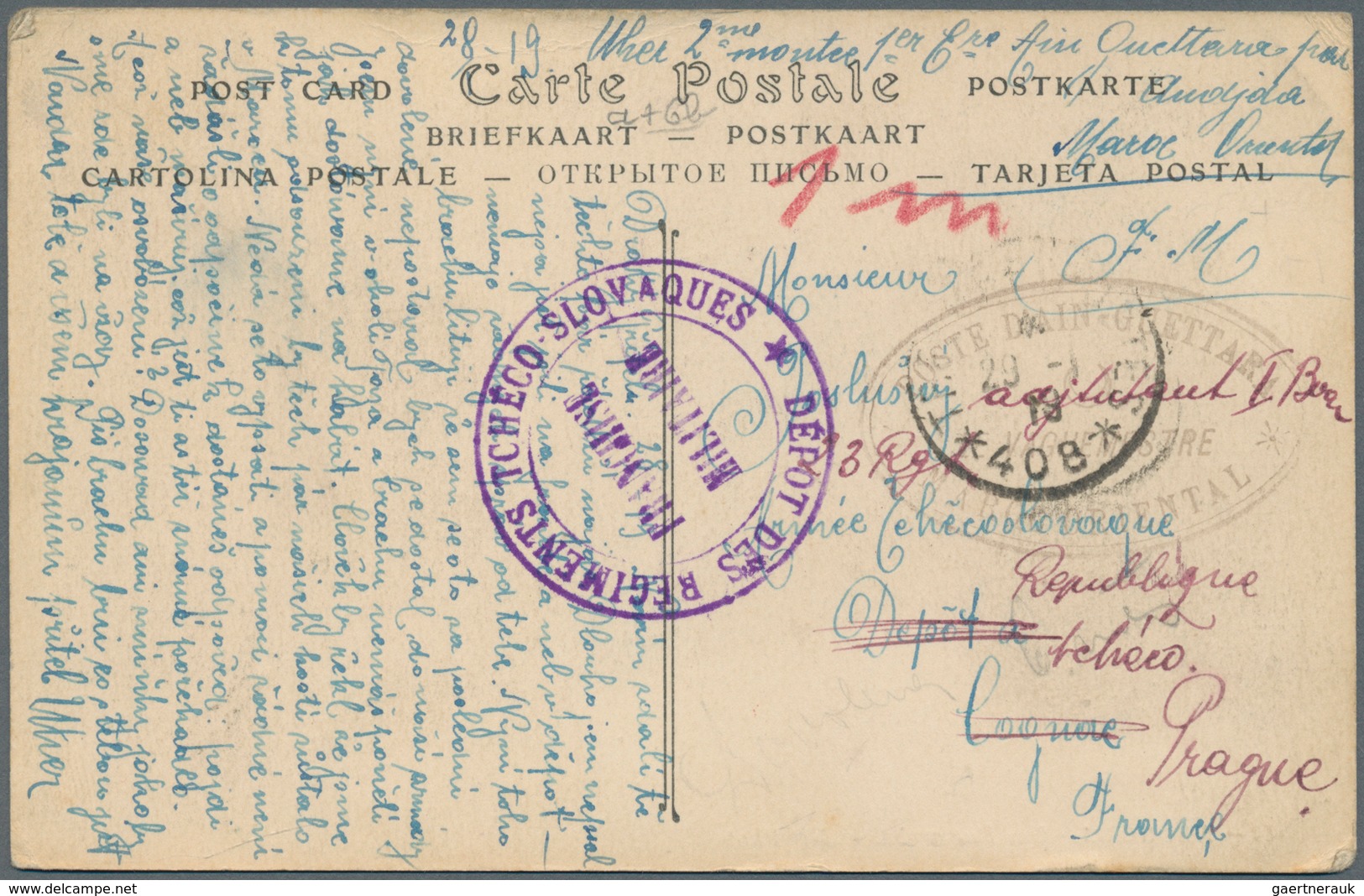 Tschechoslowakei - Besonderheiten: 1919. Picture Post Card Of 'Rue Arabe, Nedroma' Written From Outa - Sonstige & Ohne Zuordnung