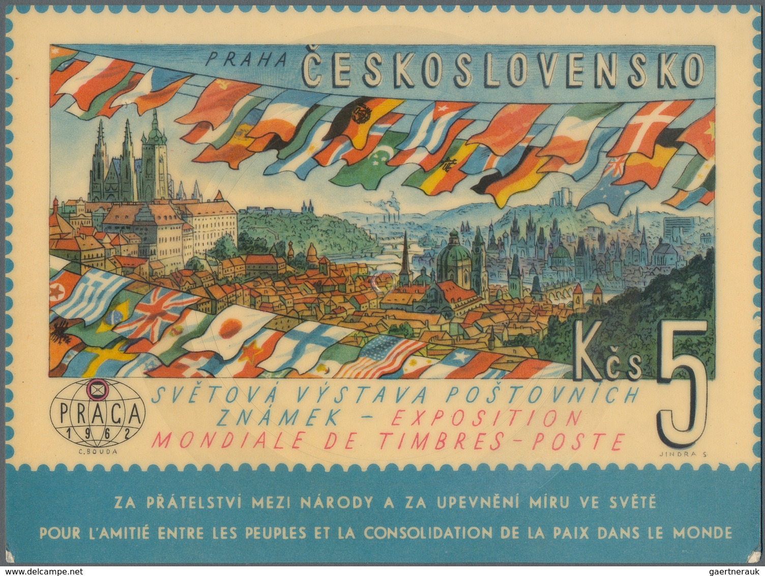 Tschechoslowakei - Besonderheiten: 1961, 5 Kcs PRAGA 1962, Theme Of The 5 Kc. Stamp As A Record Post - Other & Unclassified
