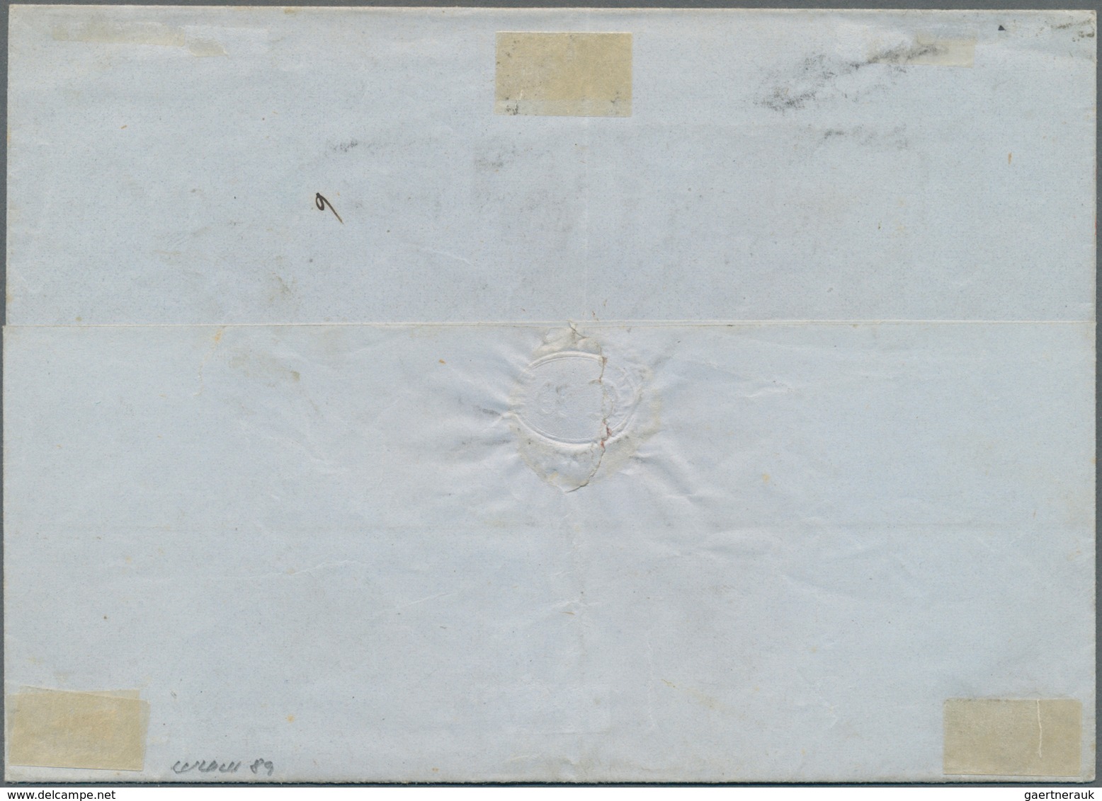 Türkei: 1870, Folded Envelope From Constantinople Franked Total 3 3/4 Pia. Canc. "Vapur" (ship) To B - Neufs