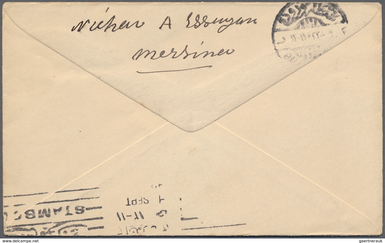 Türkei - Cilicien: 1919 (ca.): Turkish Postal Stationery Envelope 20p Scarlet Overprinted 'Cilicie' - 1920-21 Anatolie