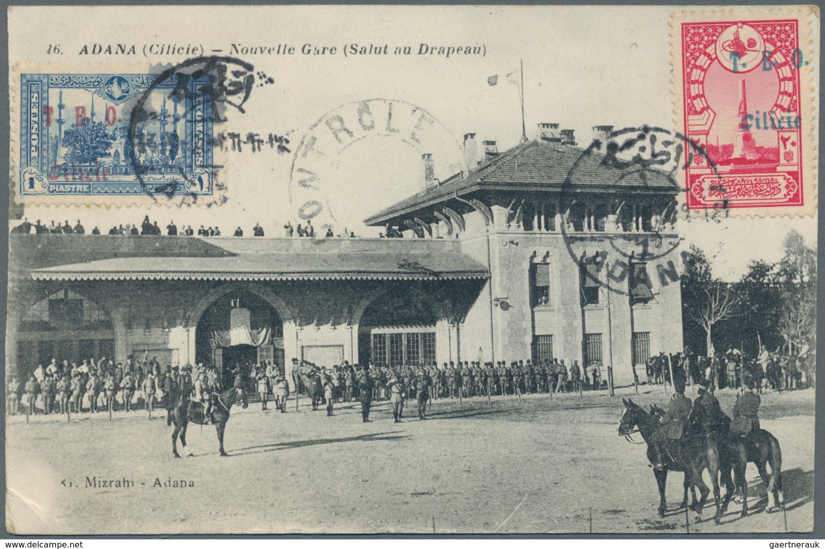 Türkei - Cilicien: 1919. Picture Post Card Of 'Mizrahi, Adana' Addressed To France Bearing Cilicie Y - 1920-21 Anatolie