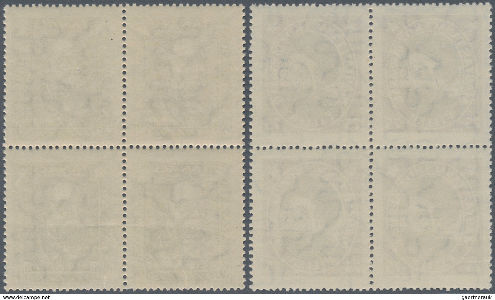 Ungarn: 1919, Socially Revolutionary 20 F. - 80 F. With Better Watermark In Mint Blocks Of Four. - Covers & Documents