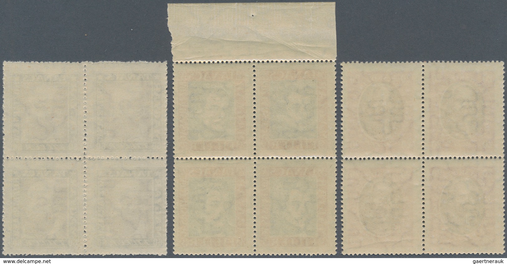 Ungarn: 1919, Socially Revolutionary 20 F. - 80 F. With Better Watermark In Mint Blocks Of Four. - Covers & Documents