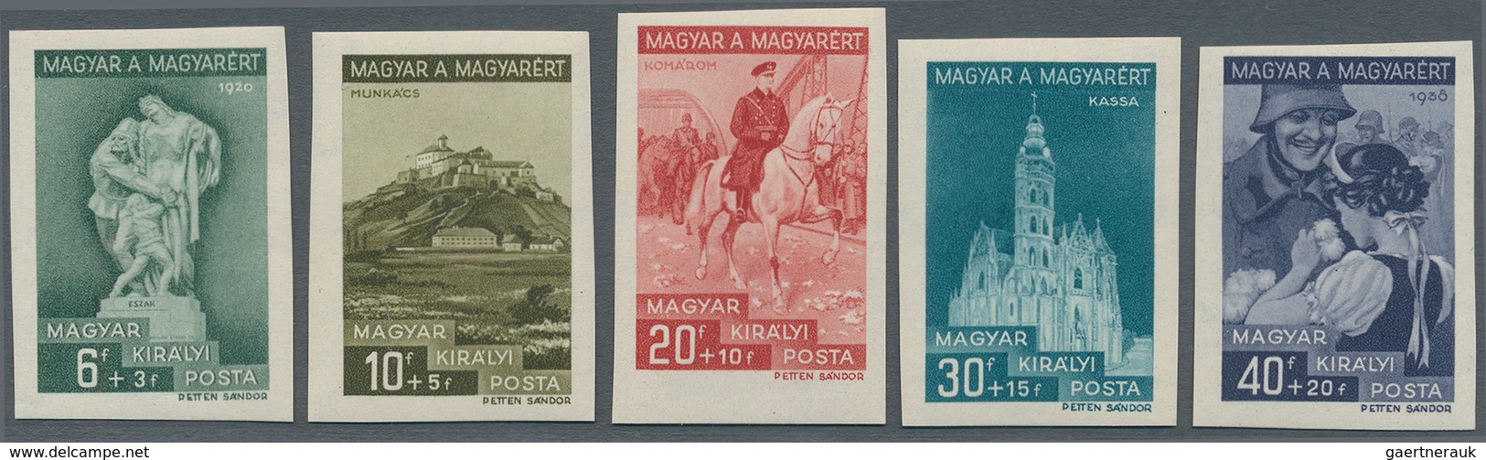 Ungarn: 1939, Postfrischer Luxusatz, Ungezähnt, "Rückgliederung Der Slowakei" (MEK = F. 80.000) - Covers & Documents