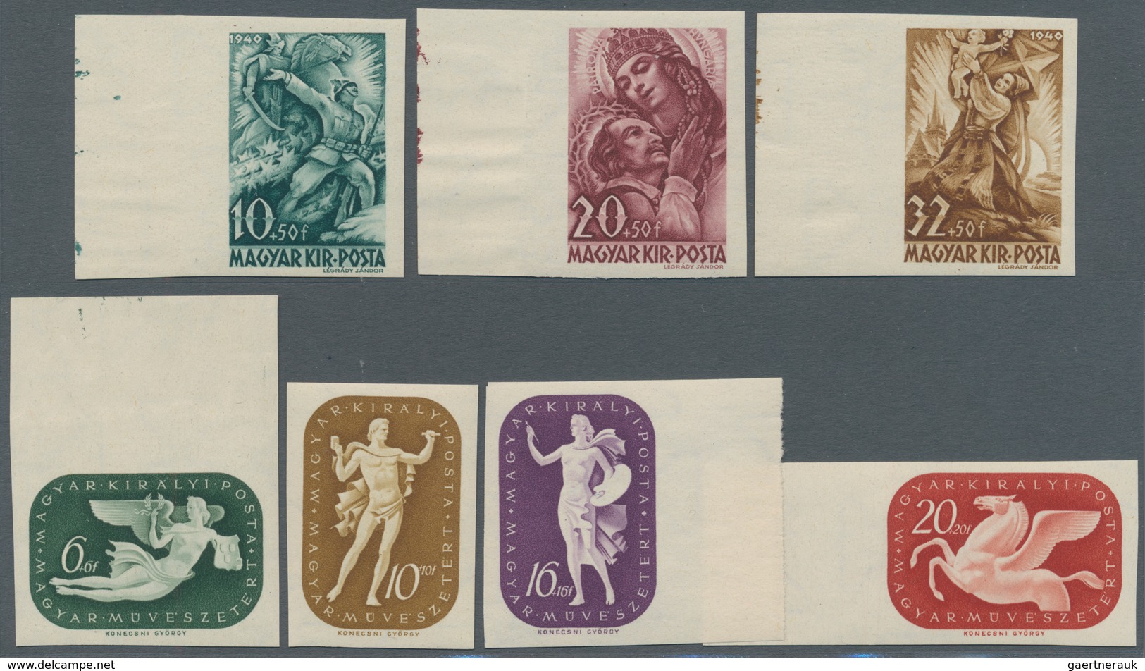 Ungarn: 1940, 2 Postfrische Luxussätze "Nothilfe Für Siebenbürgen" Und "Künstlerhilfe", 6x Mit Unter - Lettres & Documents