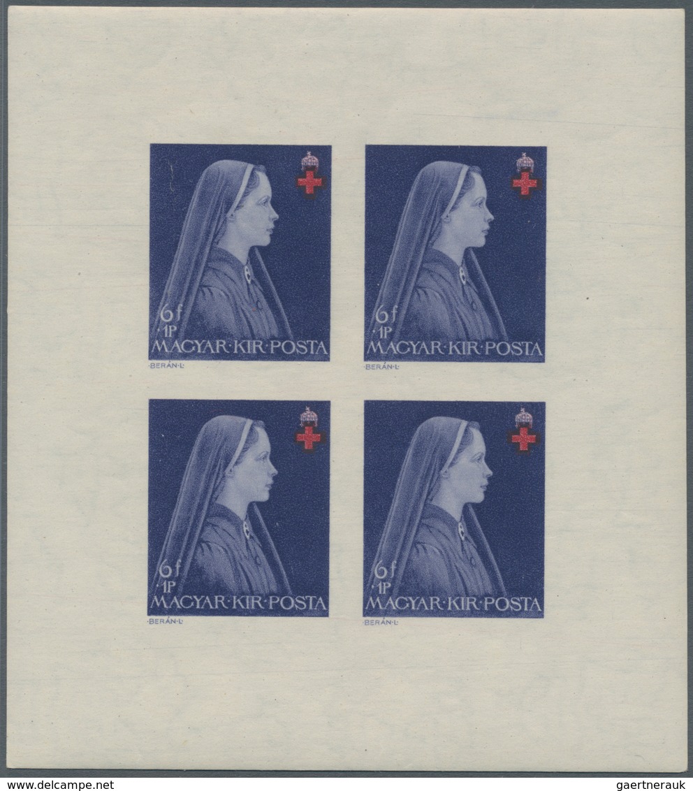 Ungarn: 1942, Postfrische Luxus-Kleinbogen-Serie "Rotes Kreuz - Tod Von Istvan Horthy" (Mi. E. 200.- - Covers & Documents