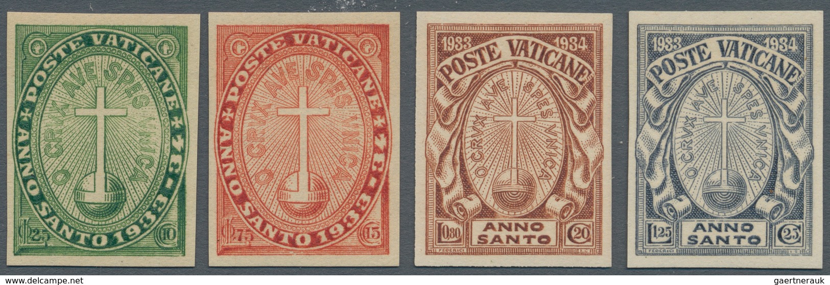 Vatikan: 1933, Anno Santo, Complete IMPERFORATED Set, Mint Never Hinged With Full Original Gum. VF C - Ungebraucht