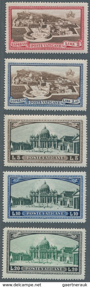 Vatikan: 1933, Tadellose Postfrische Serie "Freimarken E.Federici" Gezähnt, 2.75 Lire Geprüft BPP (S - Unused Stamps