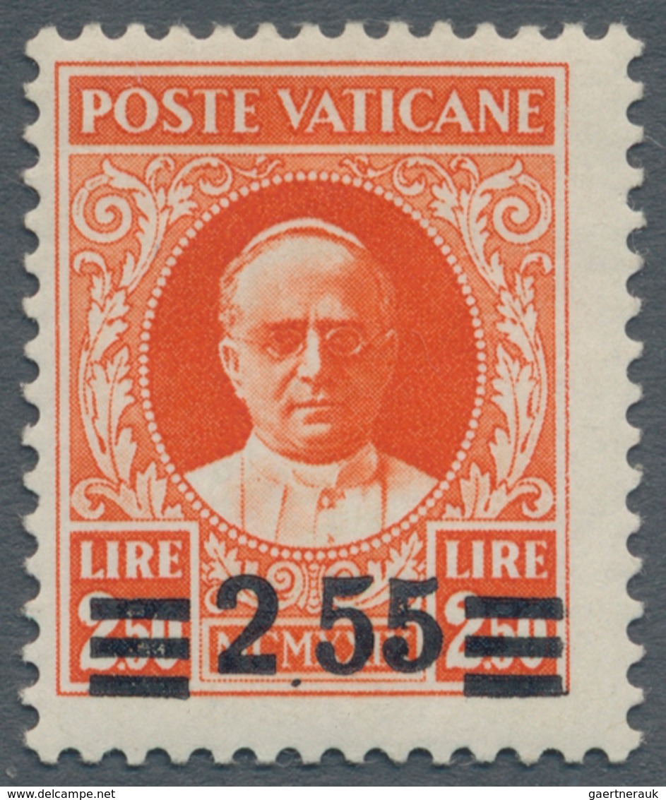 Vatikan: 1934, 2,55 L On 2,50 L Orange-red Provisional Definitive, With Variety "tiny Dot Instead Of - Neufs