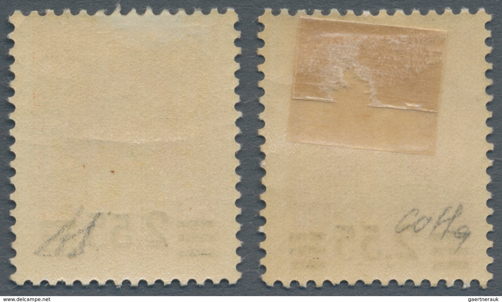 Vatikan: 1934, 2,55 L On 2,50 L Orange-red Provisional Definitive, First Printing, Two Stamps With D - Ungebraucht