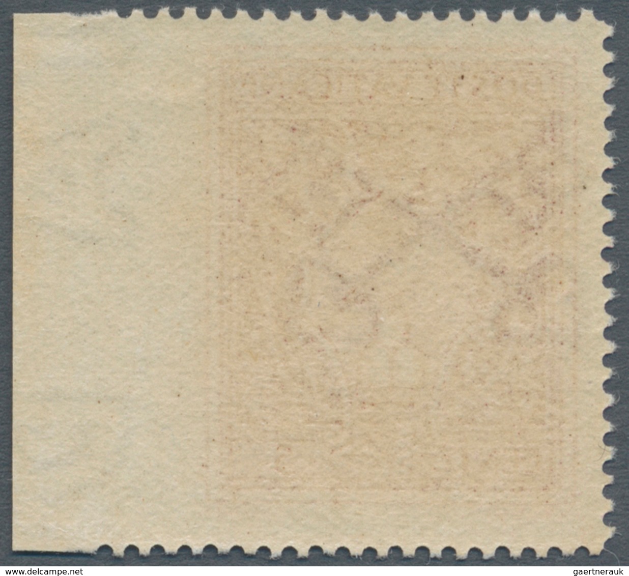 Vatikan: 1940, 5 C Carmine Definitive, IMPERFORATED At Right Side From Right Margin, XF Mint Never H - Neufs