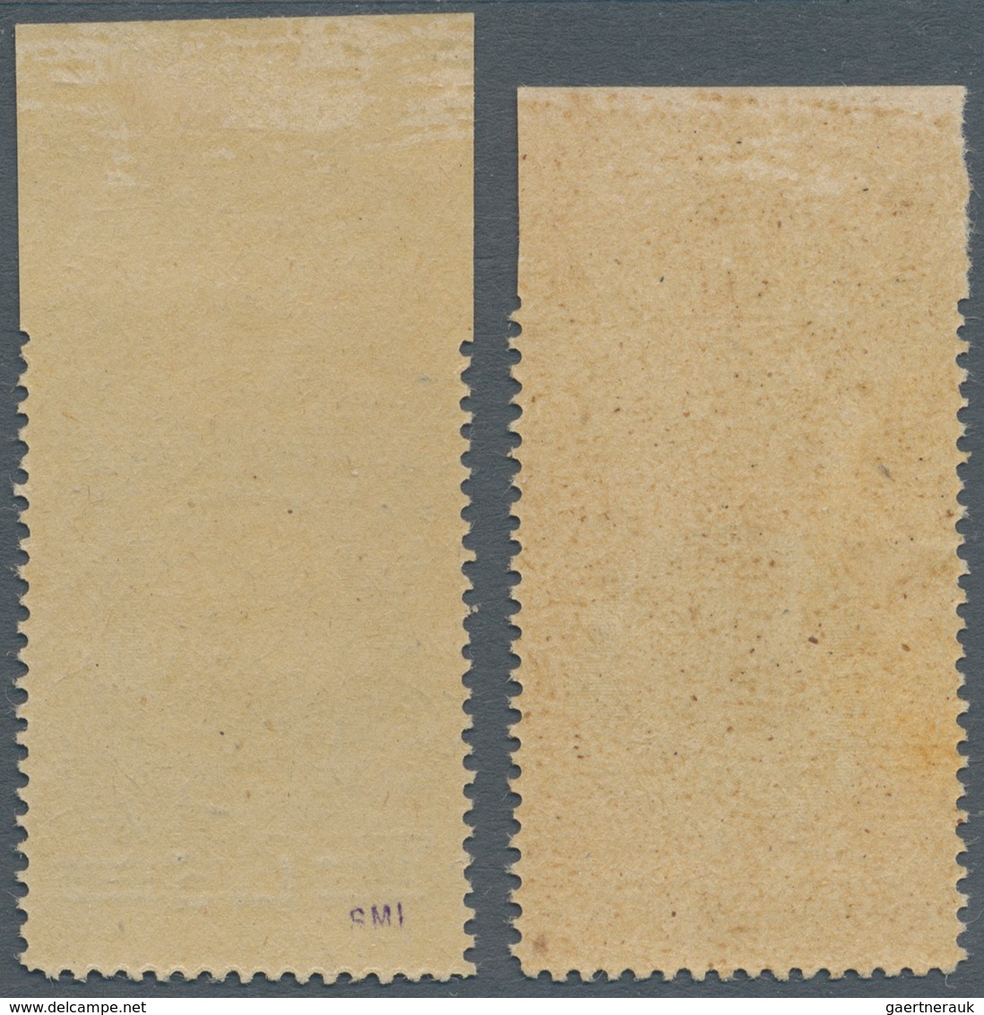 Vatikan: 1945, 3 L On 1,50 L Carmine/black And 5 L On 2,50 L Blue/black, Each Stamp With Imperforate - Unused Stamps