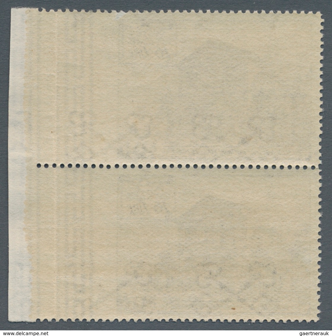 Vatikan: 1949, 16 L Olive Black "basilicas", Vertical Pair With Imperforated Right Margin. VF Mint N - Ungebraucht