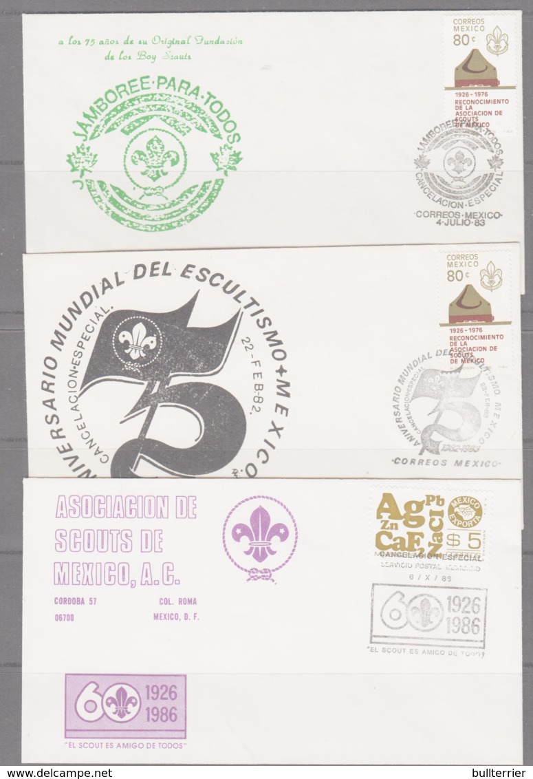 SCOUTS -  MEXICO -  1983 - SCOUTING ON X 3  ILLUSTRTED FIRST DAY COVER - Lettres & Documents