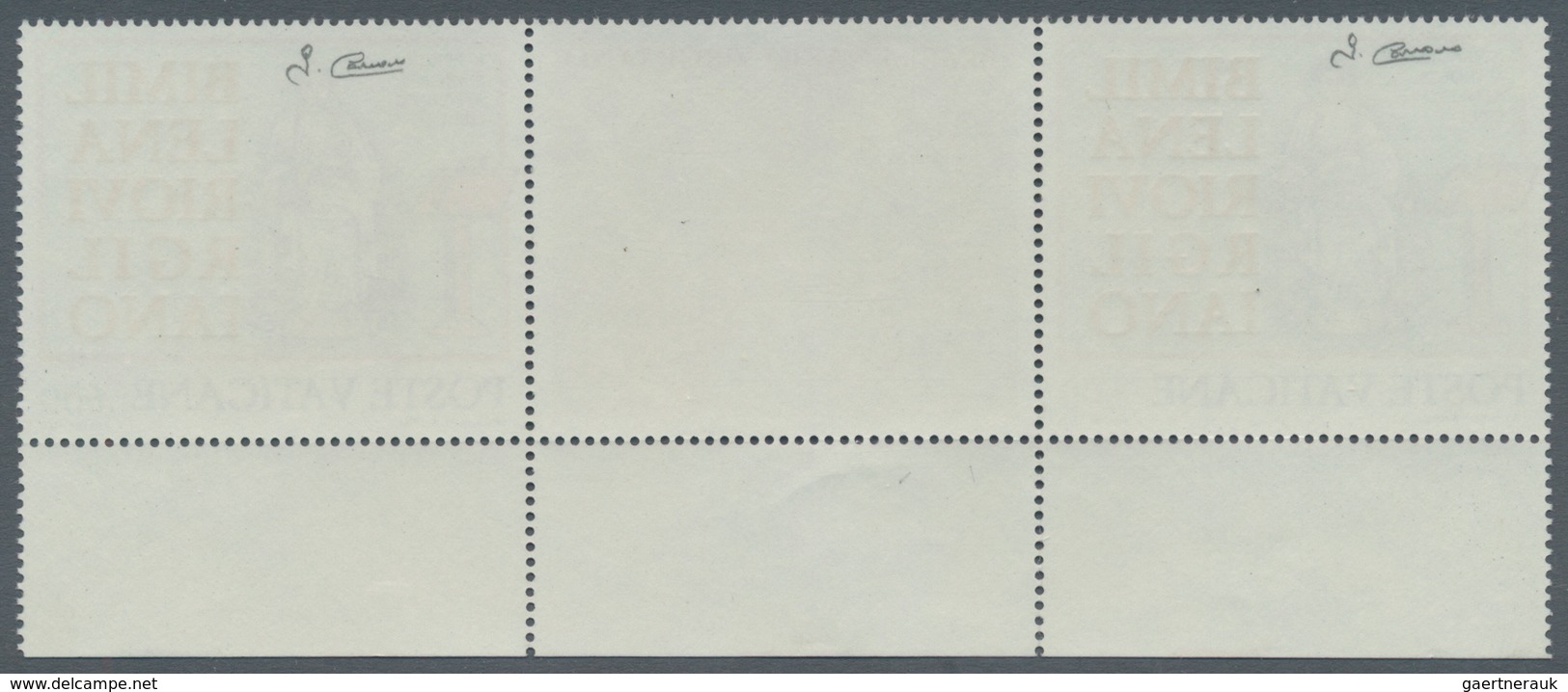 Vatikan: 1981, 600 L "P. Vergilius Maro", Horizontal Gutter Pair, Each Stamp With Printing Error "in - Unused Stamps