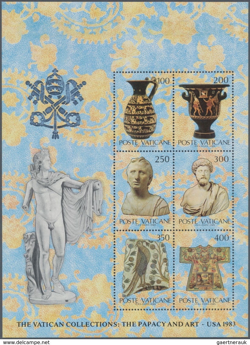 Vatikan: 1983, Vatican Artworks, Souvenir Sheet Without Silver Inscription "CITTA DEL VATICANO". VF - Unused Stamps