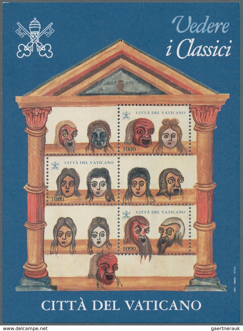 Vatikan: 1997, Exhibition 'Considering The Classics', Miniature Sheet, Variety With Printing Process - Unused Stamps