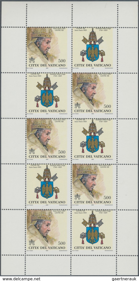 Vatikan: 2000, 500 L "Pope Leo XII.", Miniature Sheet, Perforation Slightly Shifted Downwards And To - Unused Stamps