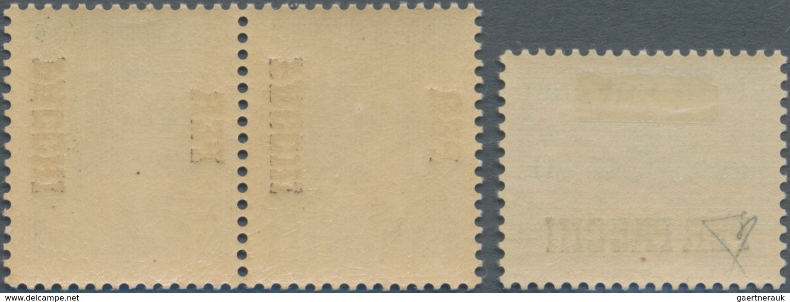 Vatikan - Paketmarken: 1931, 50 C Slate On Salmon With Background Printing Horizontally Shifted To T - Colis Postaux