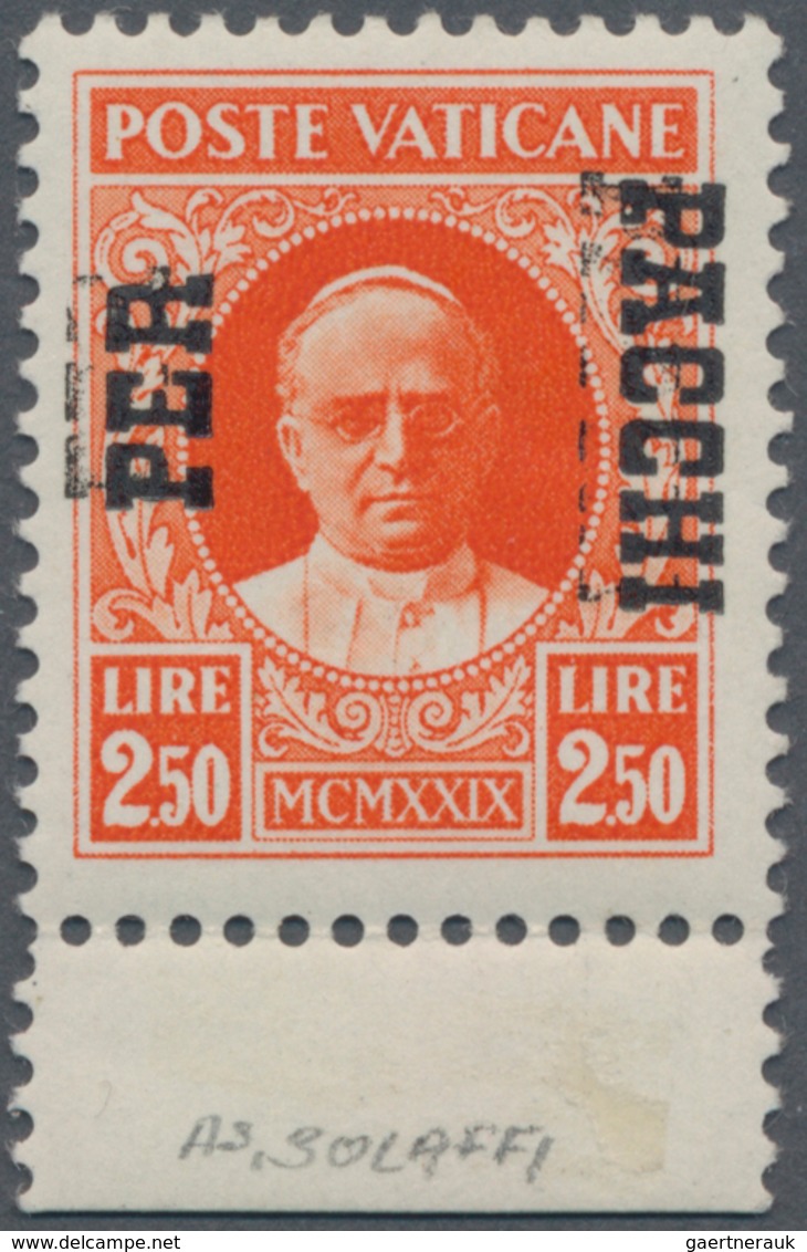 Vatikan - Paketmarken: 1931, 2,50 L Orange From Lower Margin With Slight Double Overprint "PER PACCH - Parcel Post