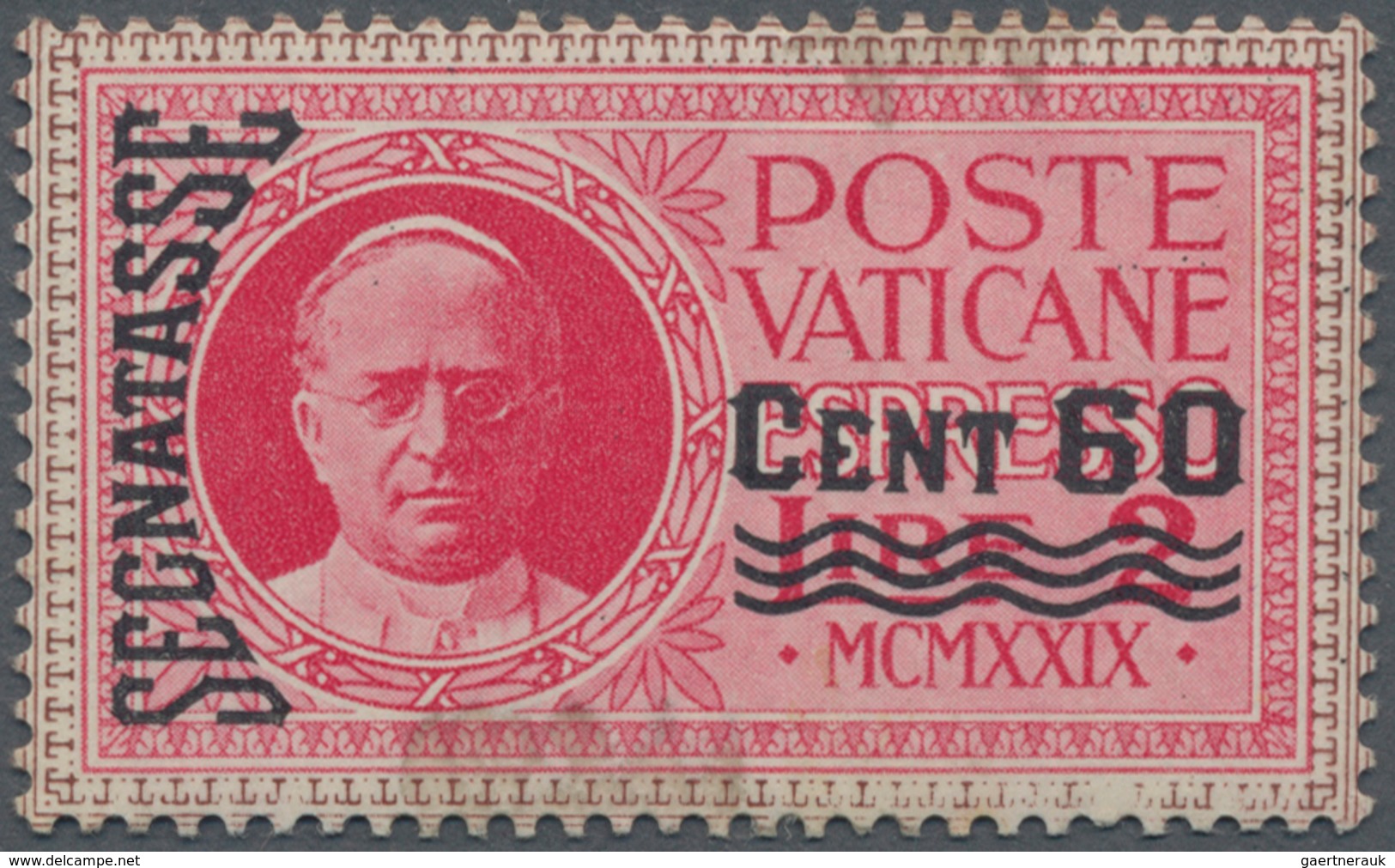 Vatikan - Portomarken: 1931, 60 C On 2 L Carmine-red Express Stamp, Unissued PROOF With Surcharge In - Portomarken