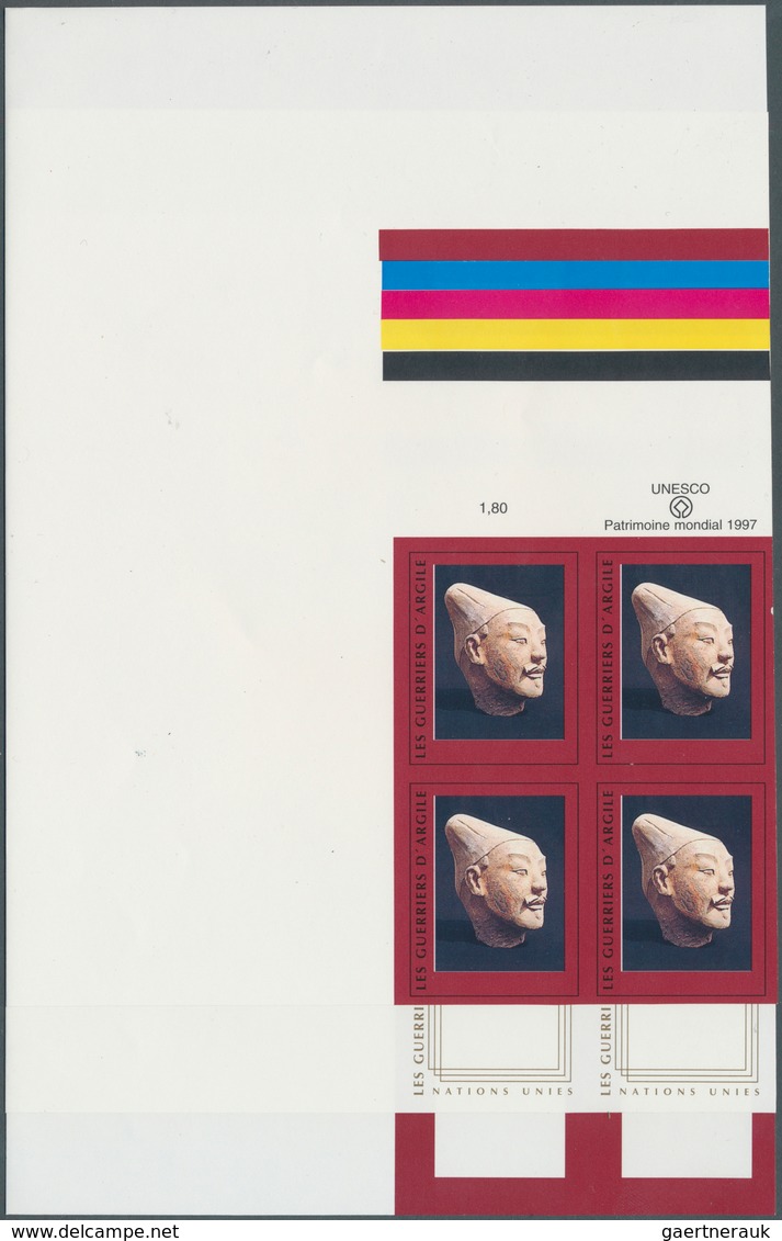 Vereinte Nationen - Genf: 1997, UNO Geneva. Imperforate Progressive Proof (10 Phases) In Corner Bloc - Other & Unclassified