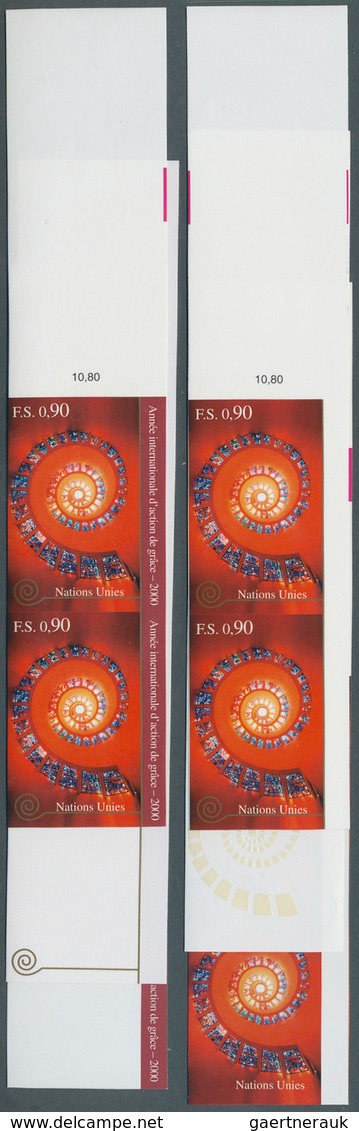 Vereinte Nationen - Genf: 2000. Imperforate Proof (12 Phases) In Vertical Pairs For The Issue "Inter - Other & Unclassified