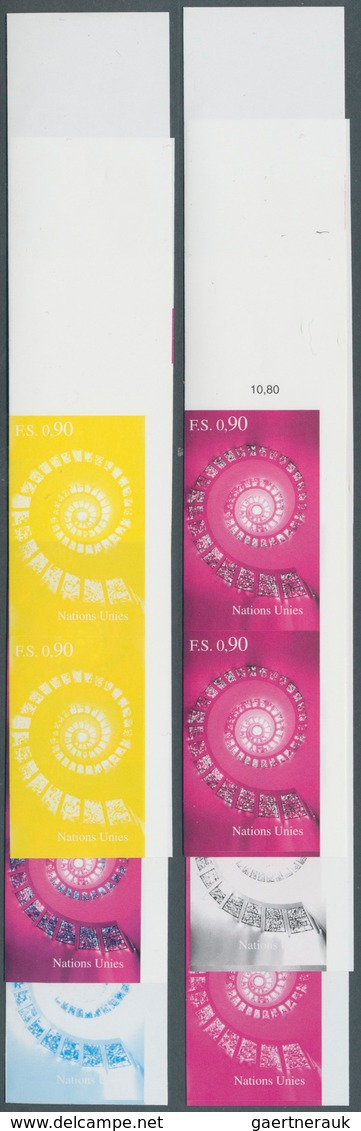 Vereinte Nationen - Genf: 2000. Imperforate Proof (12 Phases) In Vertical Pairs For The Issue "Inter - Sonstige & Ohne Zuordnung