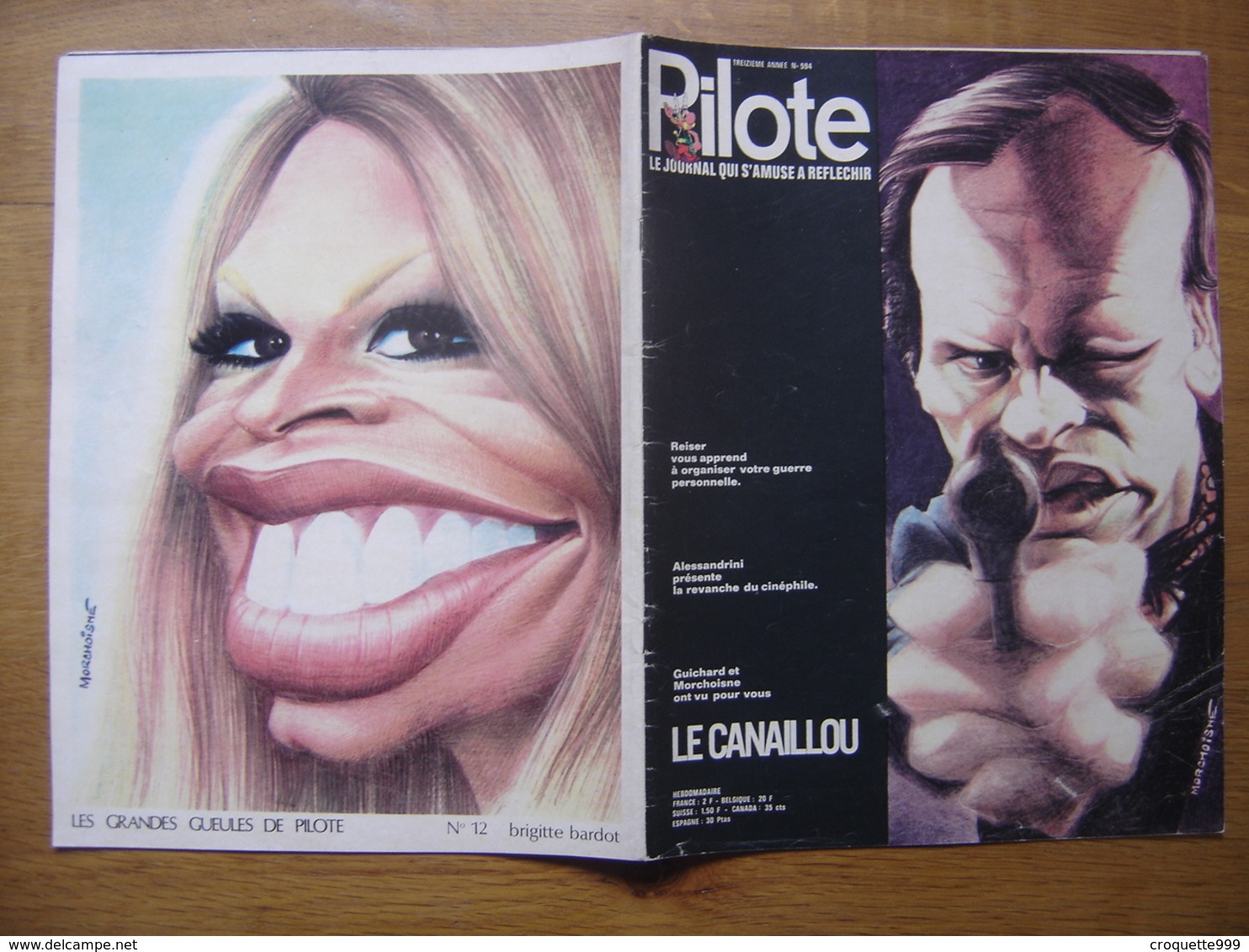 1971 PILOTE 594 Caricature Brigitte Bardot BD - Pilote