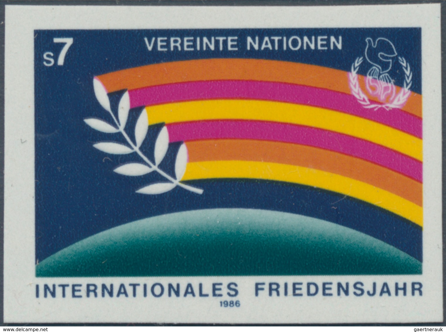 Vereinte Nationen - Wien: 1986, Internationales Friedensjahr, In Der Originalzeichnung Und Farben De - Neufs