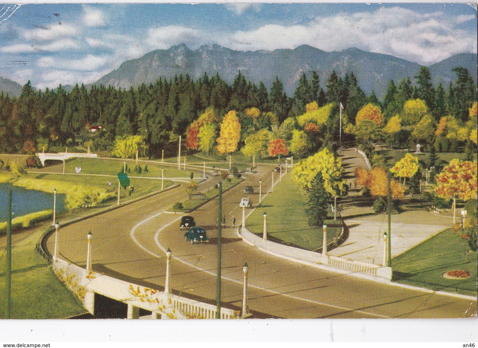 VANCOUVER THE ENTRANCE STANLEY PARK AND NORTH SHORE MOUNTAINS VG   AUTENTICA 100% - Vancouver