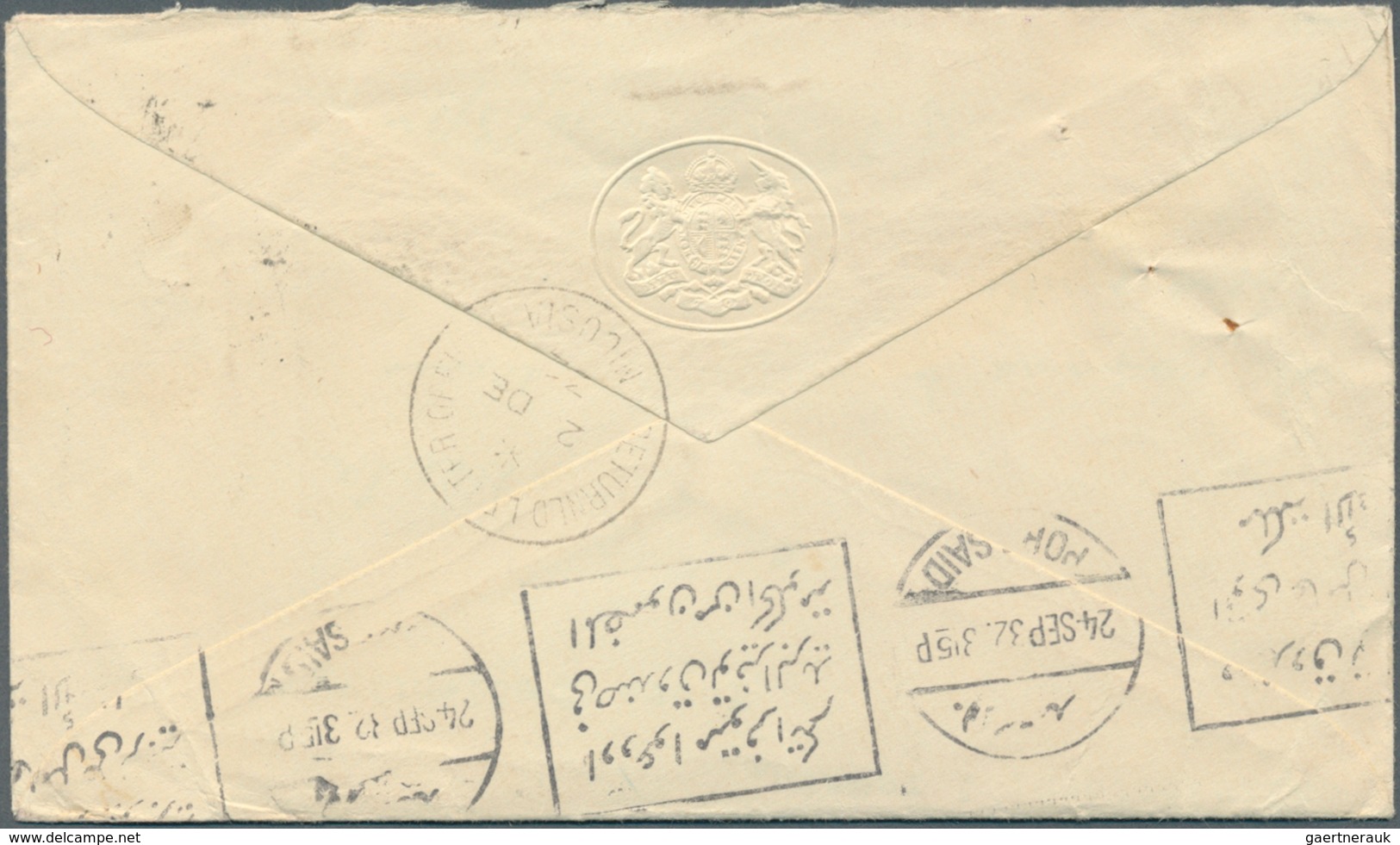 Zypern: 1932. Official Mail Envelope Headed 'On His Majesty's Service' Addressed To Australia Bearin - Sonstige & Ohne Zuordnung