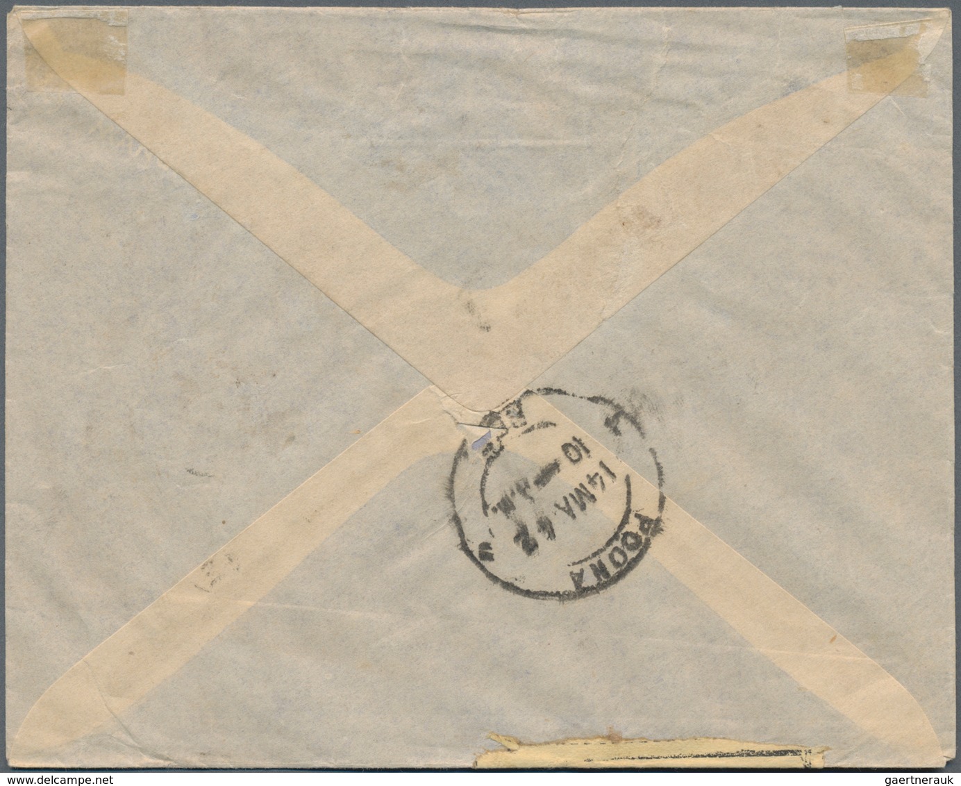 Zypern - Besonderheiten: 1942. Registered Air Mail Envelope Addressed To India Bearing India SG 250, - Autres & Non Classés