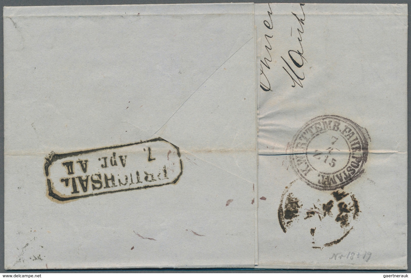 Baden - Marken Und Briefe: 1862, 3 Kr Rot MiF Mit 6 Kr Ultramarin Auf Komplettem Faltbrief Mit Text - Autres & Non Classés