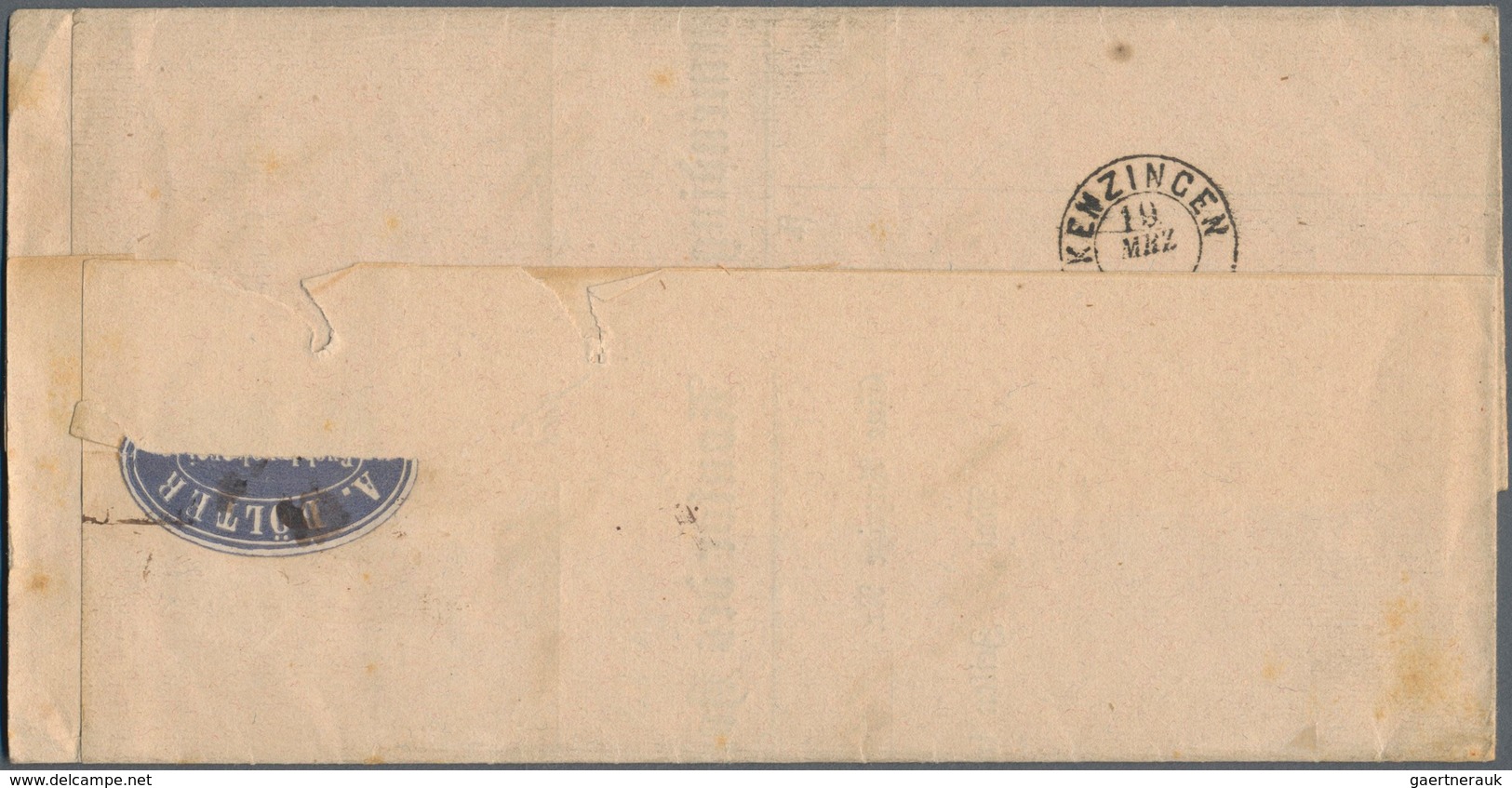 Baden - Marken Und Briefe: 1862/68, Wappen "3 KREUZER" Rosa Zusammen Mit Paar "1 Kr." Hellgrün Als A - Sonstige & Ohne Zuordnung