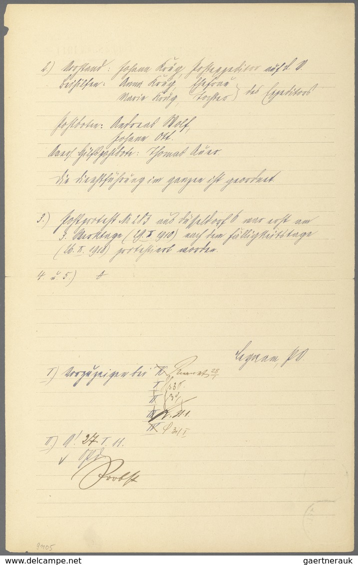 Bayern - Marken Und Briefe: 1911, 5 Und 10 Pfg. Wappen Auf POST-PRÜFUNGSBERICHT Mit Orts-Stempel "FI - Other & Unclassified