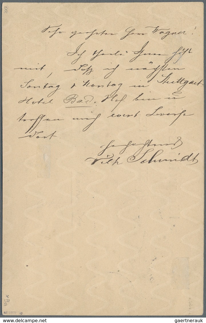 Bayern - Ganzsachen: 1891, 3 Pfg. Ganzsachenkarte Mit Kopfstehendem Wertstempel Mit Zusätzlichen 20 - Other & Unclassified