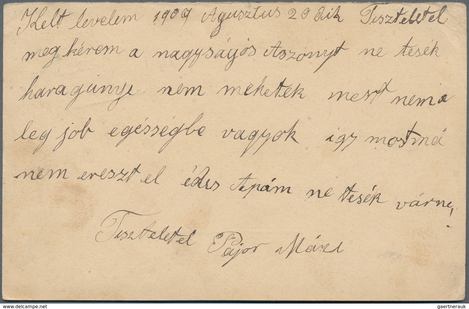 Bayern - Ganzsachen: 1909, 5 Pf. Grün Ganzsachen-ANTWORT-Karte Mit FREMDENTWERTUNG Durch Ungarischen - Sonstige & Ohne Zuordnung