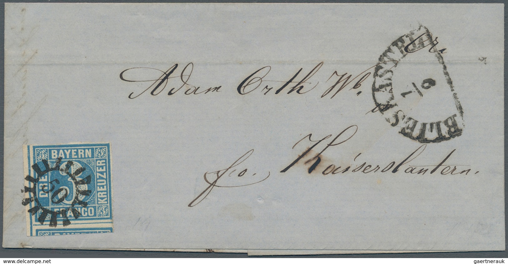 Bayern - Besonderheiten: 1860 Bzw. 1864, "50" - BLIESKASTEL Bzw. BLIESCASTEL, Klare Abschläge Auf Zw - Sonstige & Ohne Zuordnung