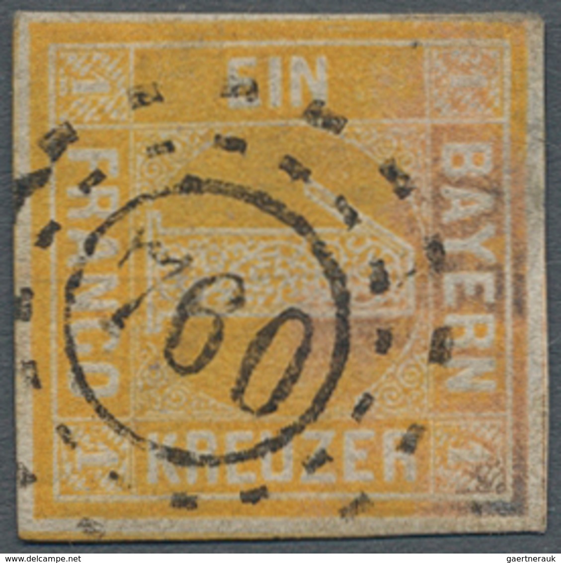 Bayern - Besonderheiten: 1862 (ca.), - "760" REINHEIM, Klarer Abschlag Des OMR Auf Bayern "1 Kr. Gel - Sonstige & Ohne Zuordnung