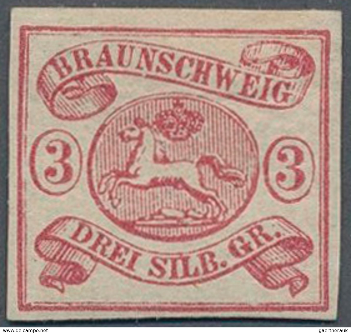 Braunschweig - Marken Und Briefe: 1861, 3 Sgr. Rosa In Ungebrauchter Kabinetterhaltung, Enorm Farbfr - Brunswick