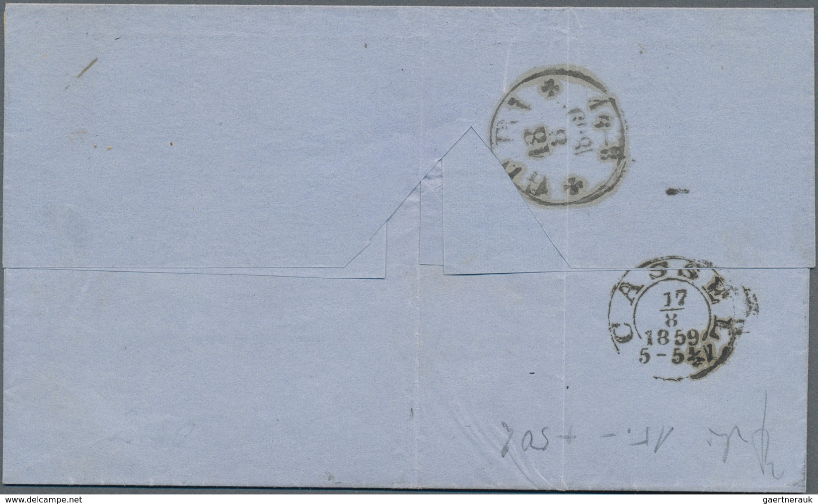 Bremen - Marken Und Briefe: 1859, "BREMEN.TH&TX." Kreisstempel Und Taxis-Nr.-Stpl. "301" Auf 3 Sgr S - Bremen