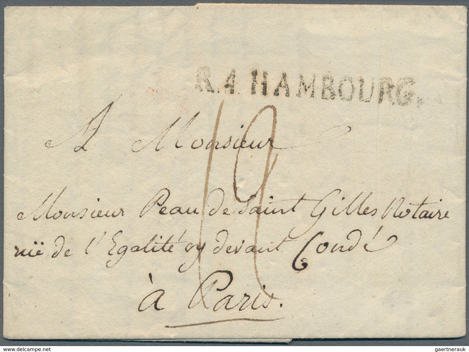 Hamburg - Französisches Postamt: "R.4 HAMBURG." Französischer Rayon-L1 In Zwei Unterschiedlichen Typ - Other & Unclassified