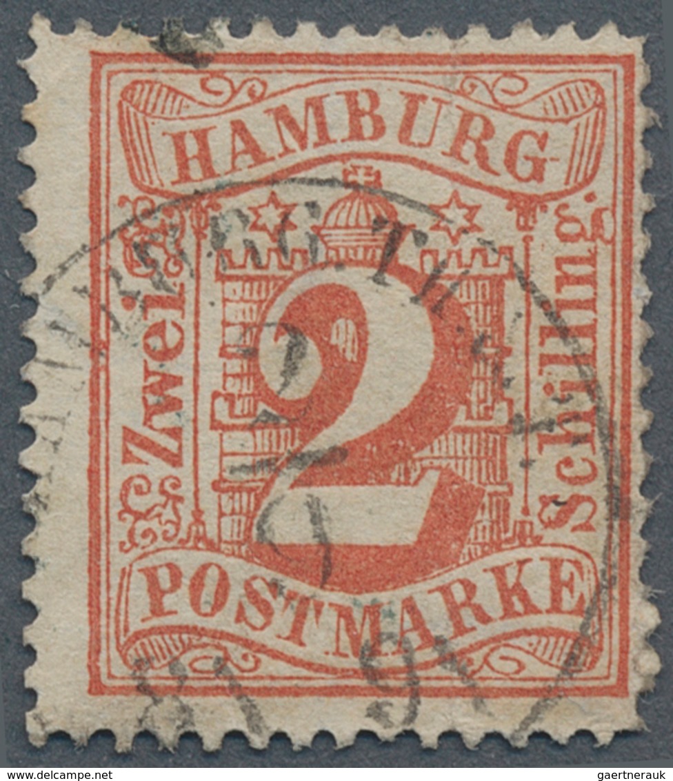 Hamburg - Marken Und Briefe: 1864, 2 Schilling Rot, Mit Auf Dieser Marke Seltenerem Stempel "HAMBURG - Hamburg