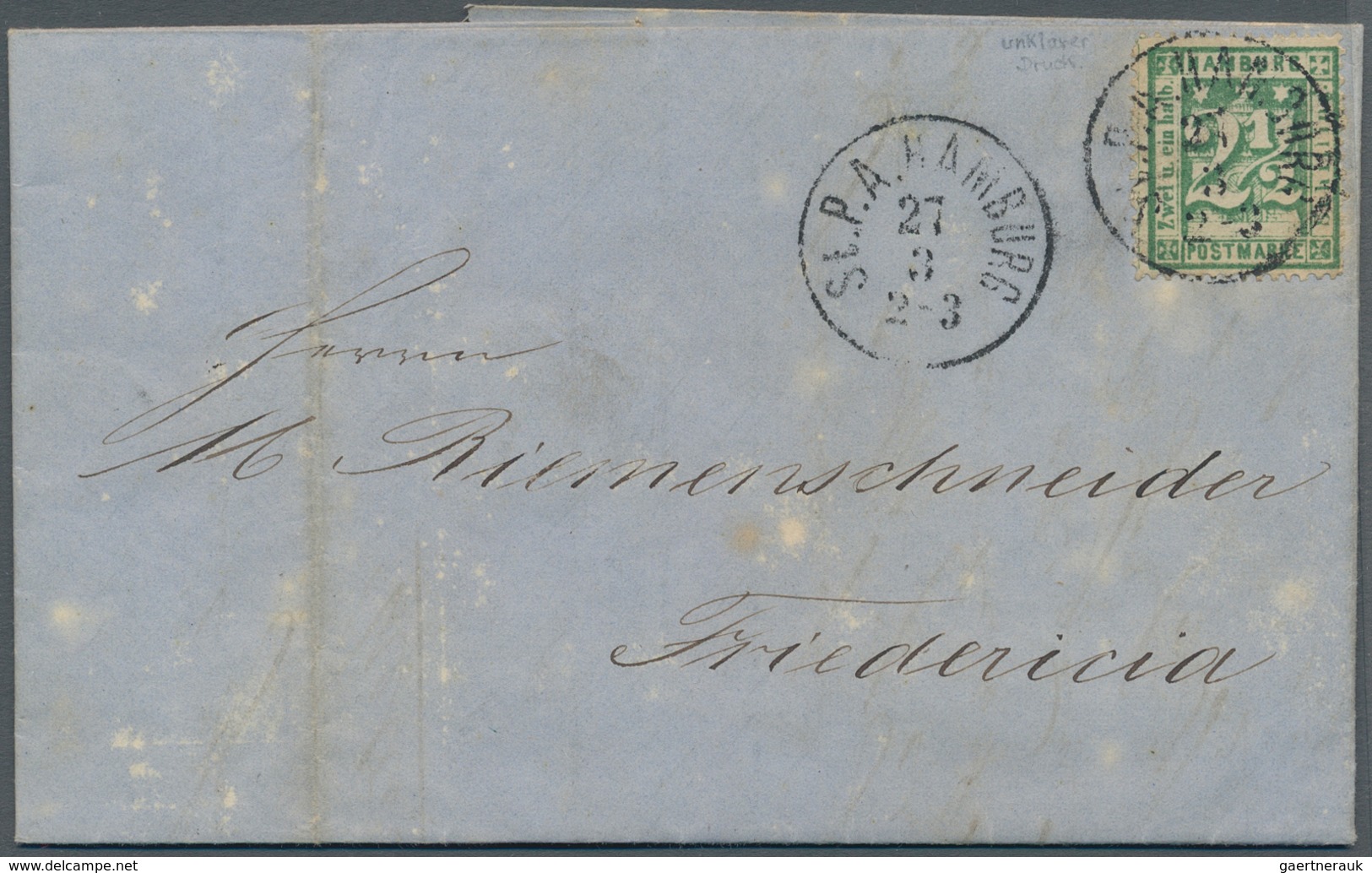 Hamburg - Marken Und Briefe: 1864, Drei Pracht-Faltbriefe Mit Je 2½ S Gezähnt In Klarem Druck (1. Dr - Hamburg